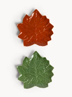 coincasa Piatto in stoneware a forma di foglia