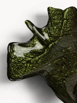 coincasa Piatto in vetro a forma foglia