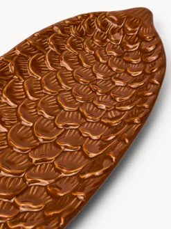 coincasa Piatto ovale in ceramica a pigna