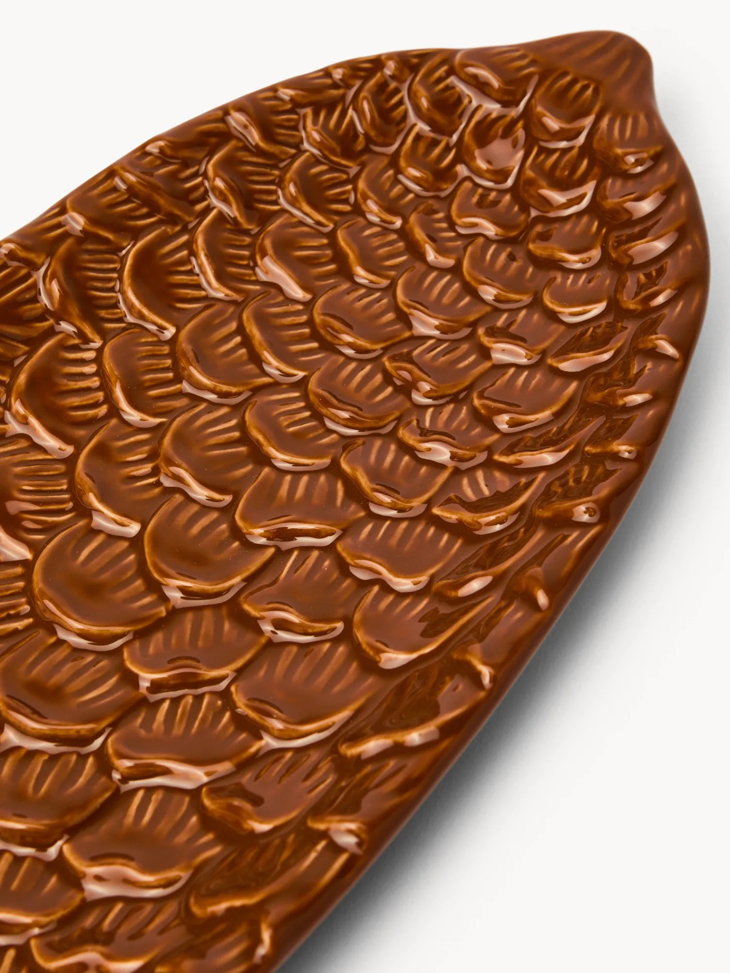 coincasa Piatto ovale in ceramica a pigna