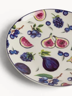 coincasa Piatto pane new bone china motivo fichi