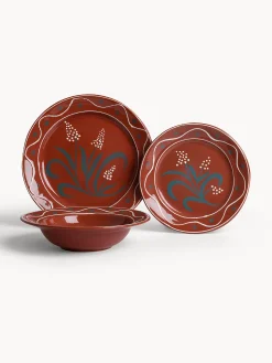 Piatto piano Austin ceramica stoneware dipinta a mano