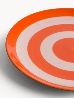 coincasa Piatto piano in ceramica a righe circolari