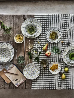 coincasa Piatto piano porcellana motivo fiorellino