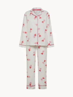 Pigiama in flanella motivo cuori