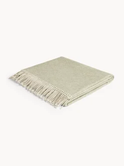 coincasa Plaid a spina di pesce made in Italy con filati riciclati