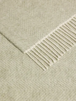 coincasa Plaid a spina di pesce made in Italy con filati riciclati