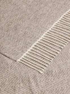 coincasa Plaid a spina di pesce made in Italy con filati riciclati