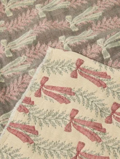 coincasa Plaid in garza di cotone motivo fiocchi