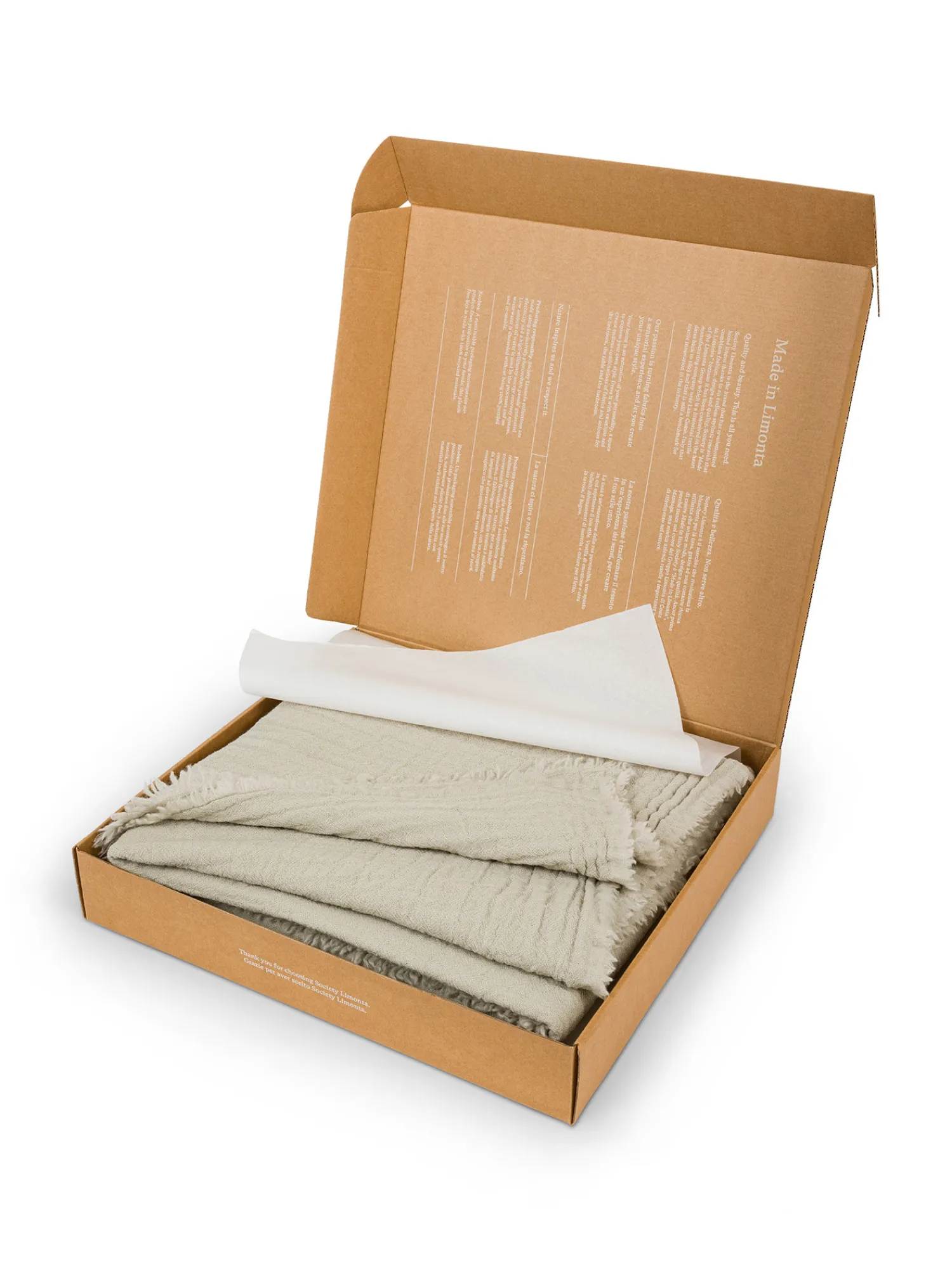 society limonta Plaid morbidissimo in pura lana Special Capsule SOCIETY Made in Italy per Coincasa