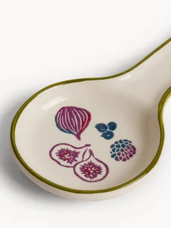 coincasa Porta mestolo in ceramica motivo fichi dipinto a mano