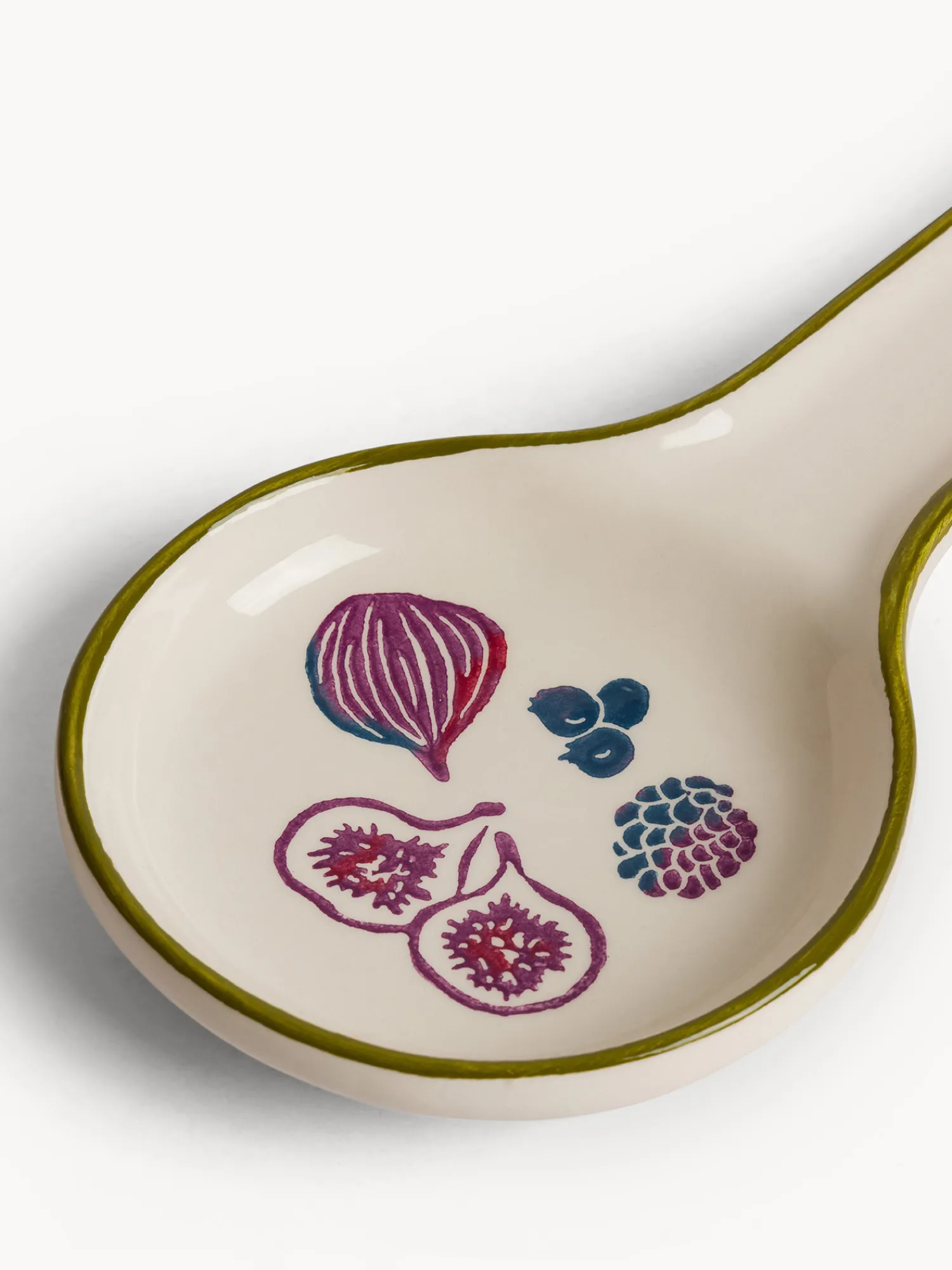 coincasa Porta mestolo in ceramica motivo fichi dipinto a mano