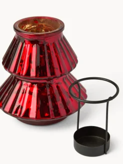 coincasa Porta t-light in vetro ad albero di Natale