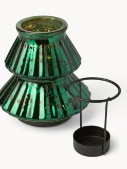 coincasa Porta t-light in vetro ad albero di Natale