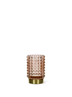 coincasa Porta t-light in vetro con dettaglio dorato