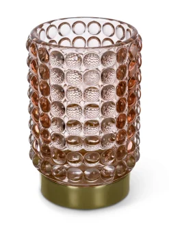 coincasa Porta t-light in vetro con dettaglio dorato