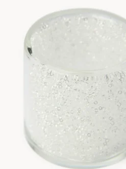 coincasa Portacandela in vetro con pailletes