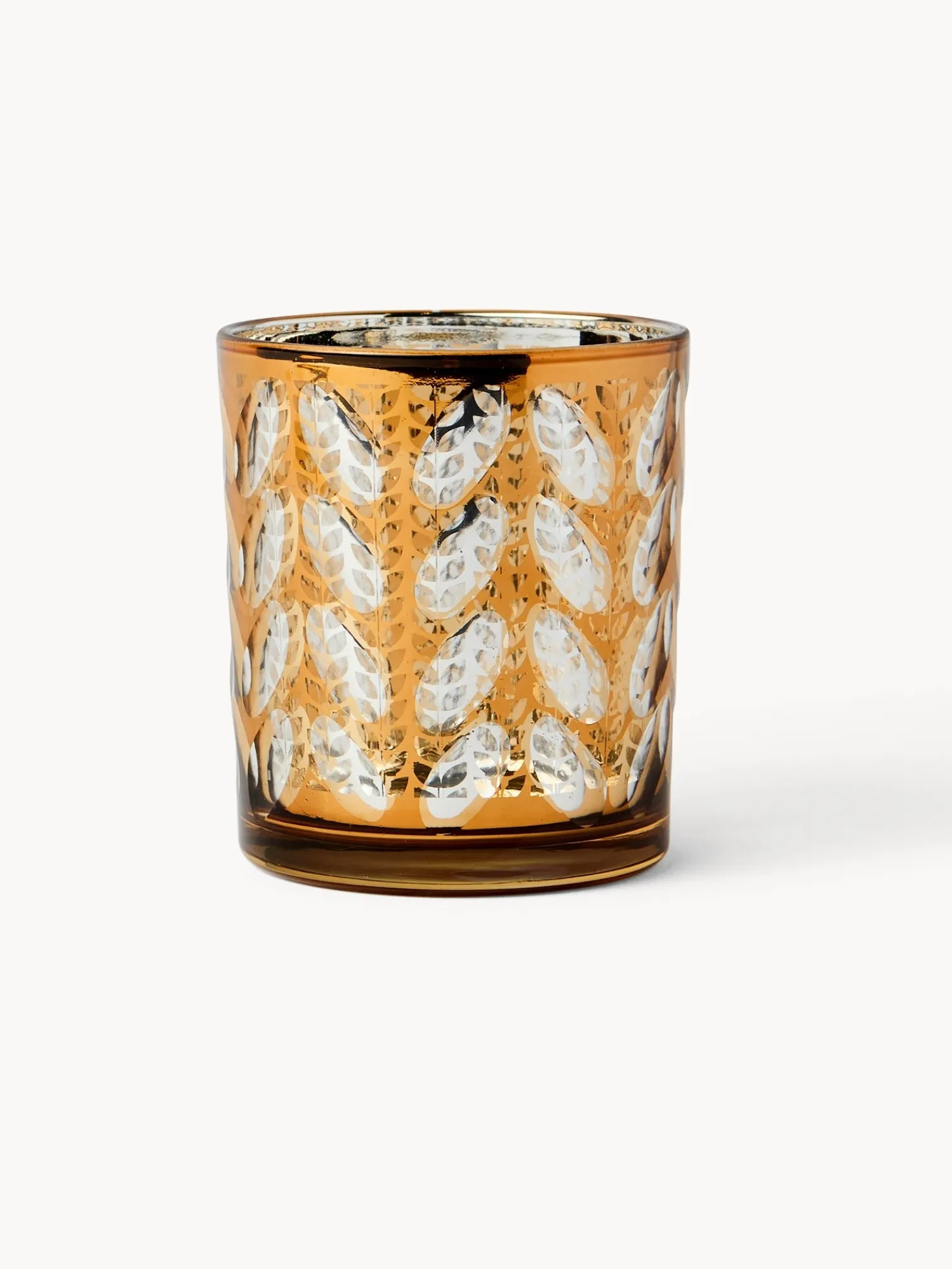 coincasa Portacandele in vetro dec a foglie