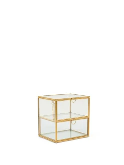 coincasa Portagioie a due piani bordi dorati