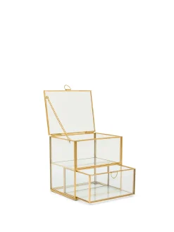 coincasa Portagioie a due piani bordi dorati