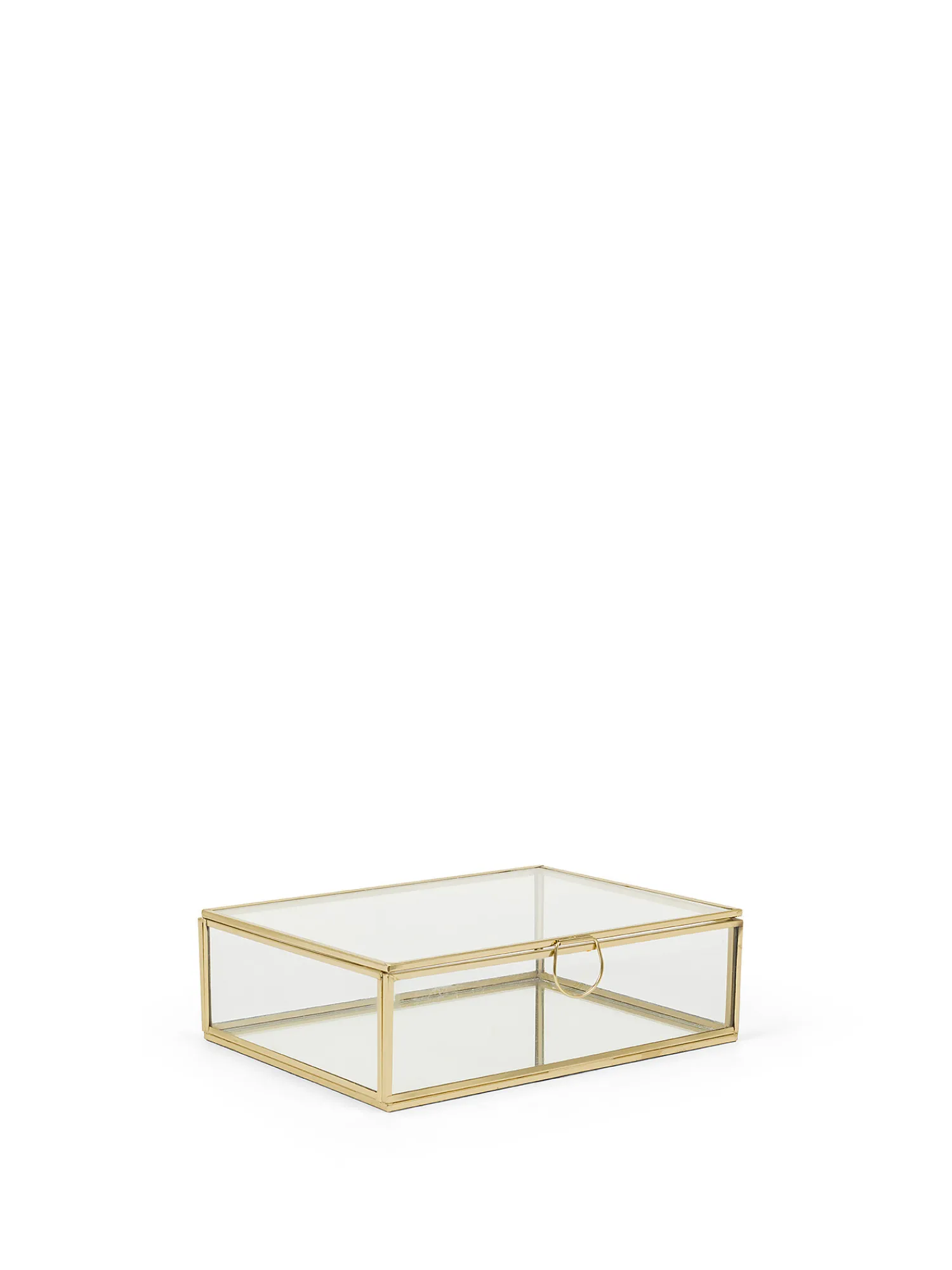 coincasa Portagioie in vetro bordi dorati