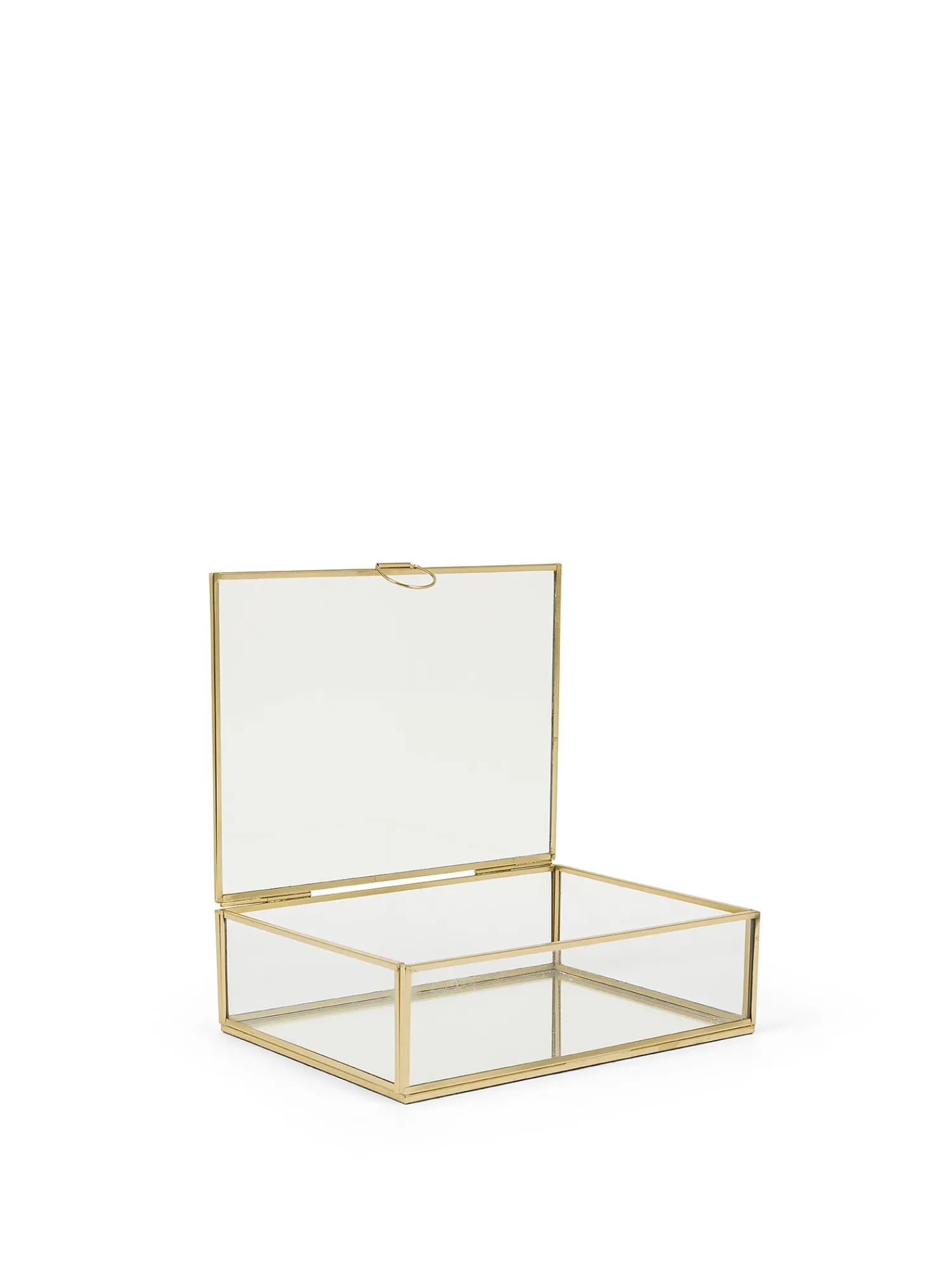 coincasa Portagioie in vetro bordi dorati