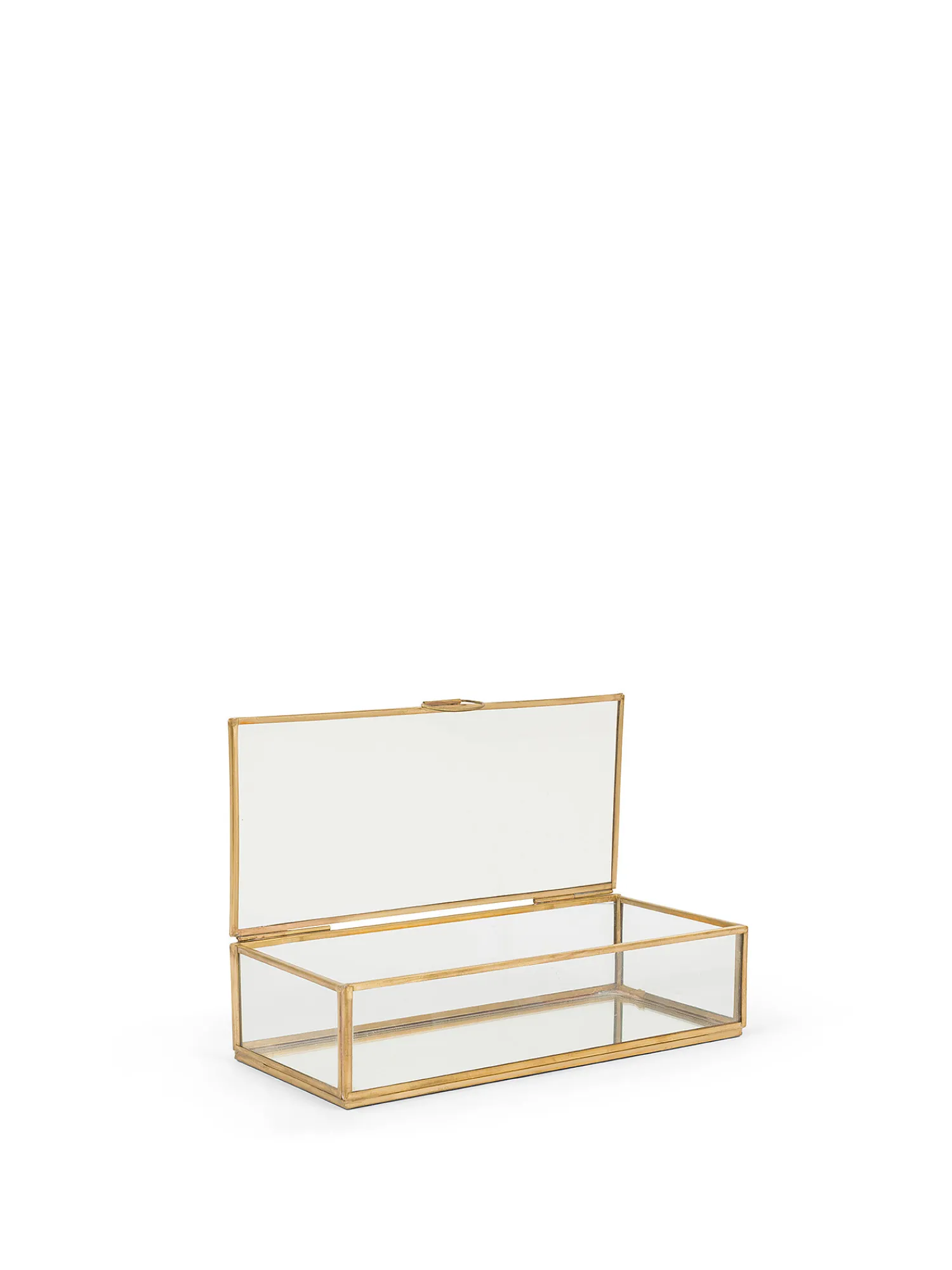 coincasa Portagioie in vetro bordi dorati