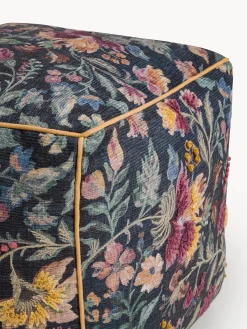 coincasa Pouf in velluto stampa floreale