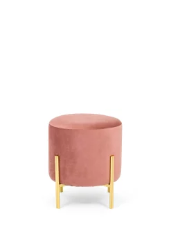 coincasa Pouf Pink in velluto