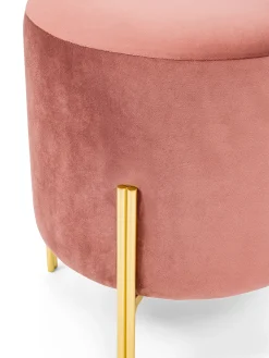 coincasa Pouf Pink in velluto