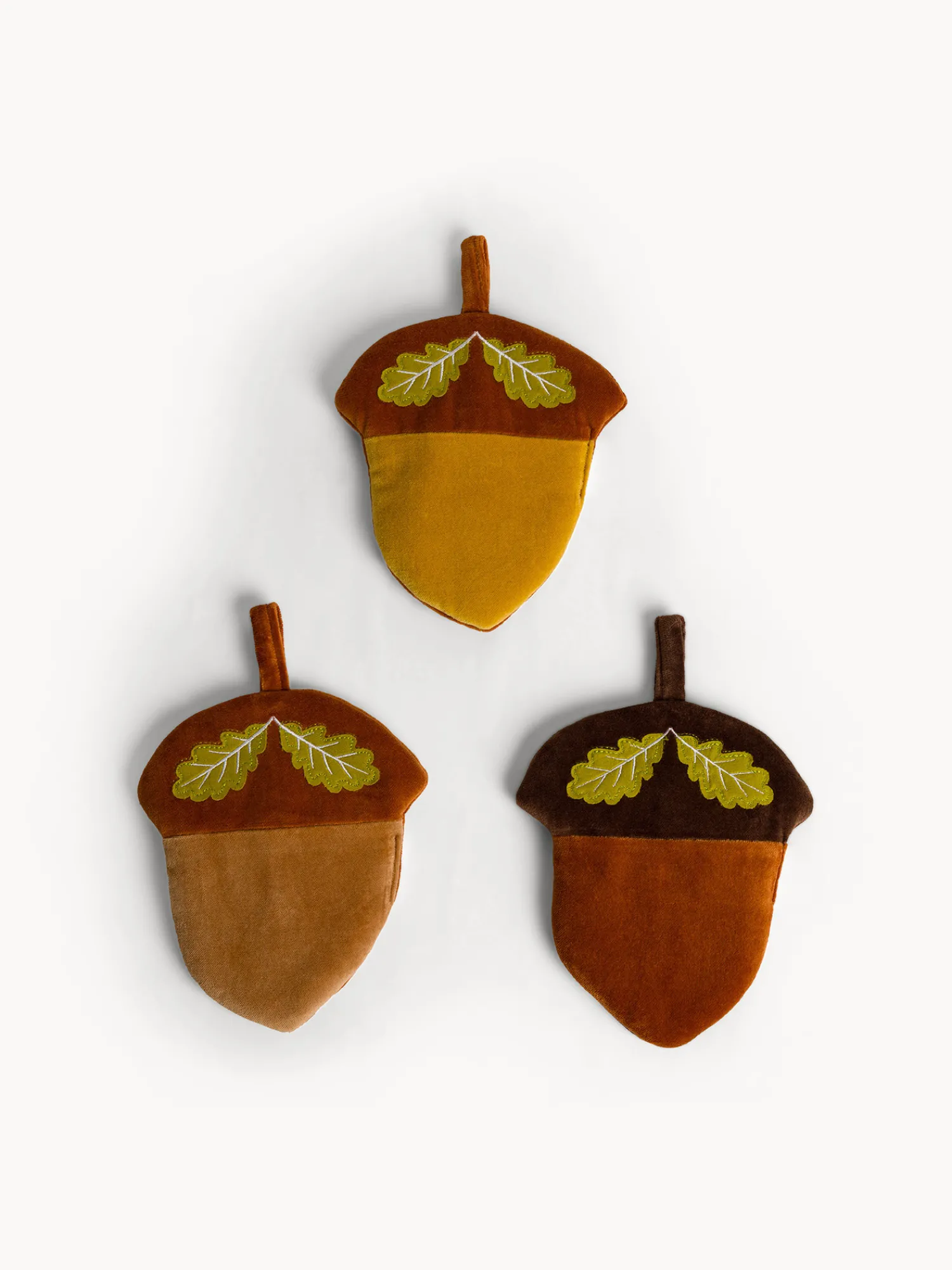 coincasa Presina a forma di ghianda in velluto di puro cotone