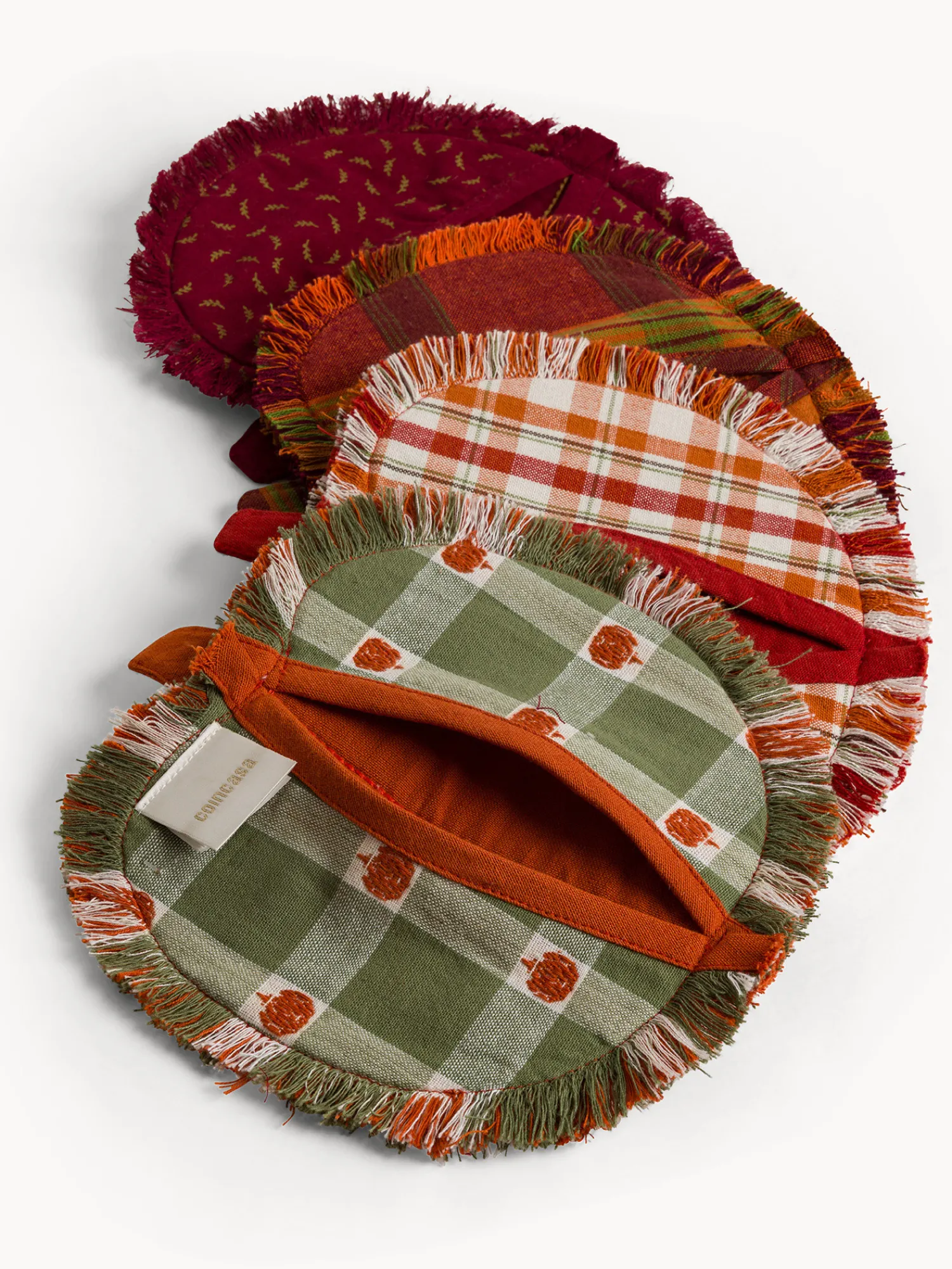 coincasa Presina a forma di zucca in puro cotone con frangette