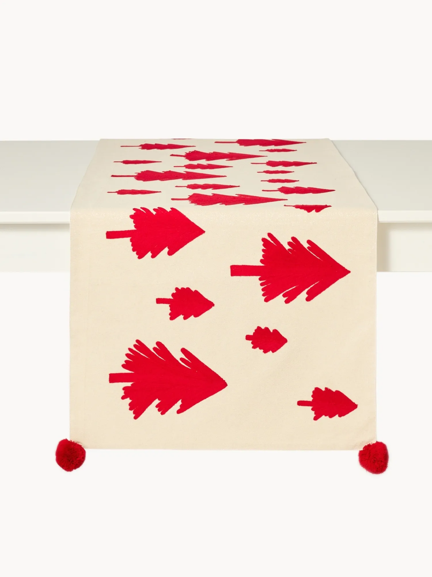 coincasa Runner in cotone e lurex con ricami