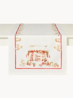 Runner in drill di puro cotone Gloriosa by Tessitura Randi