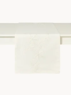 coincasa Runner in puro cotone con ricamo floreale