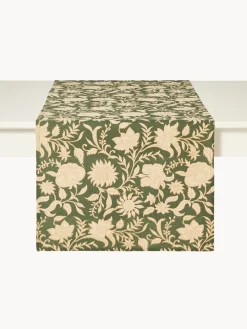 coincasa Runner in puro cotone con stampa manuale e dettagli d'oro