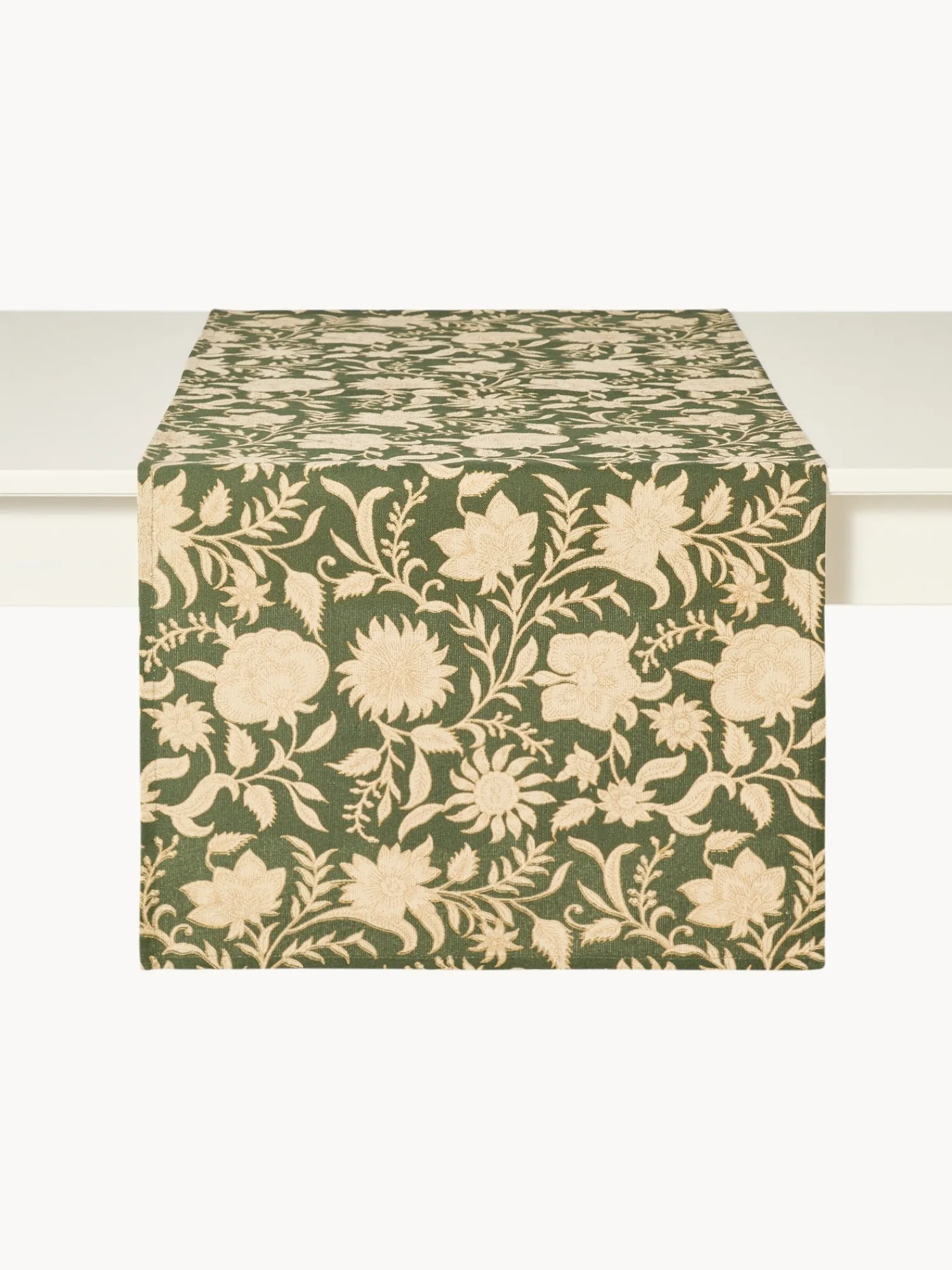 coincasa Runner in puro cotone con stampa manuale e dettagli d'oro