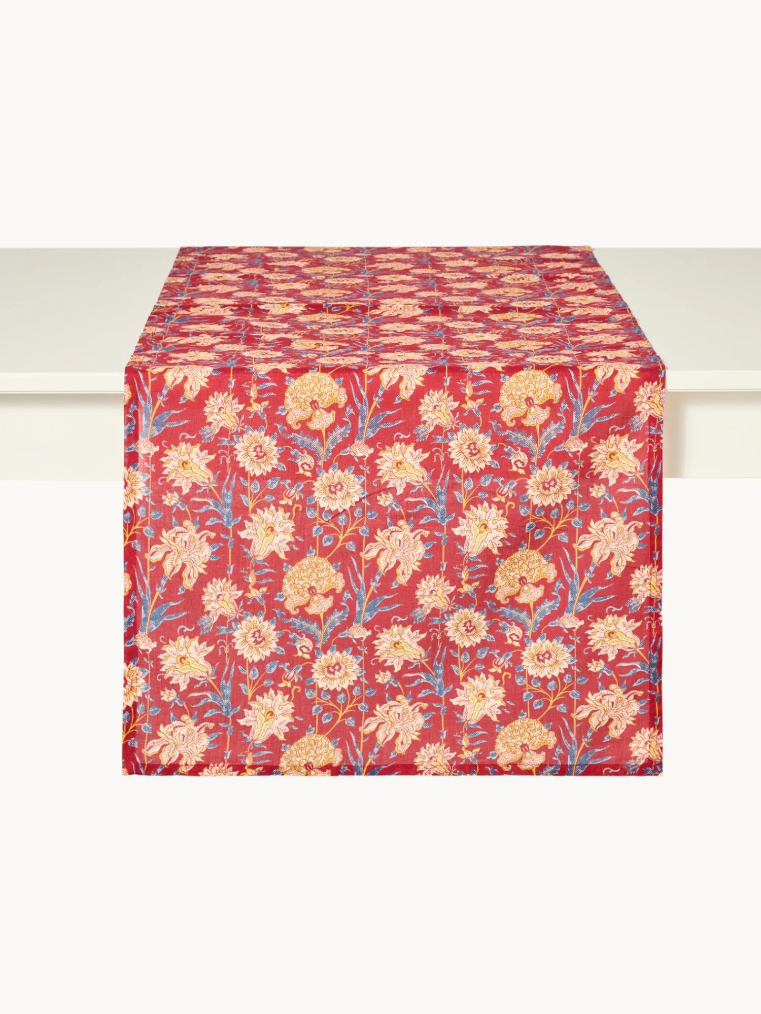 coincasa Runner in voile di cotone con stampa block print