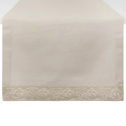 coincasa Runner puro cotone bordo in tulle e lurex