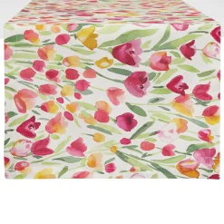 coincasa Runner puro cotone stampa tulipani