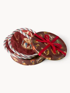 coincasa Scatola di latta regalo con set di 2 presine