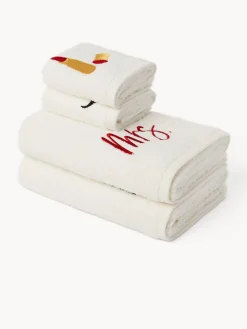 Set 2 asciugamani in spugna di cotone per Lui&Lei