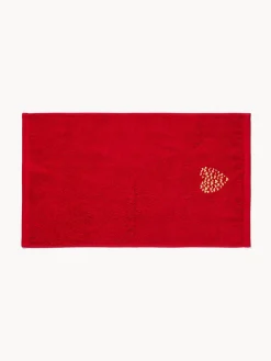 Set 2 asciugamani in spugna di cotone con ricamo a cuori