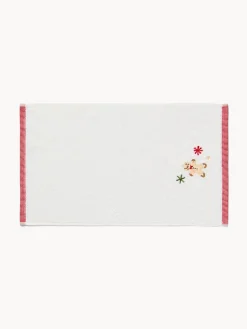 coincasa Set 2 asciugamani in spugna di cotone con gingerbread ricamato