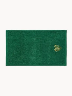 Set 2 asciugamani in spugna di cotone con ricamo a cuori