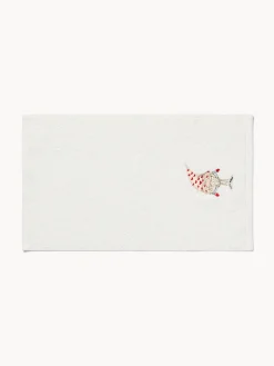 Set 2 asciugamani in spugna di cotone con ricamo gnomo natalizio