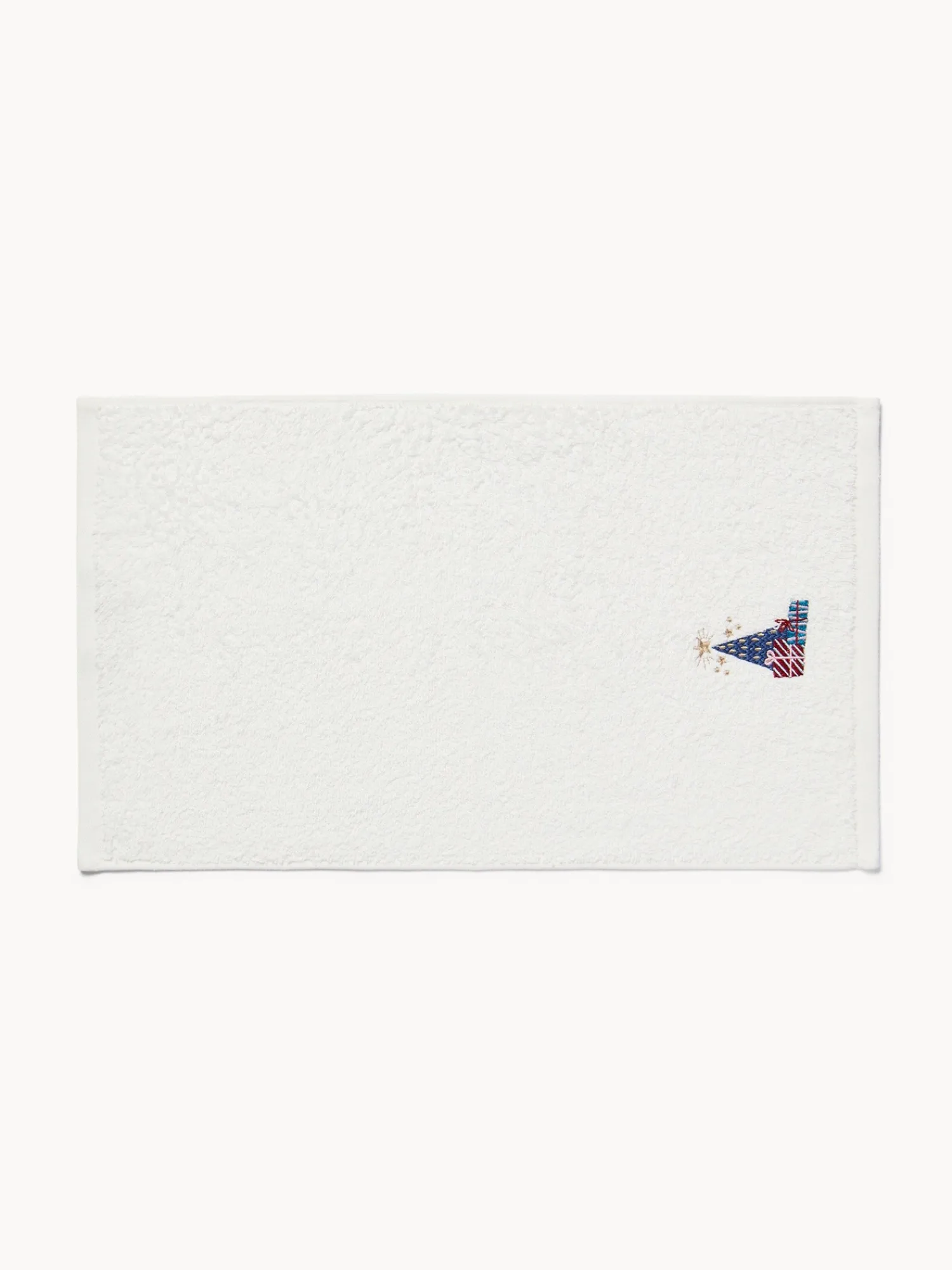 Set 2 asciugamani in spugna di cotone con ricamo regali