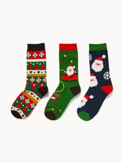 coincasa Set 3 calzini natalizi con box regalo