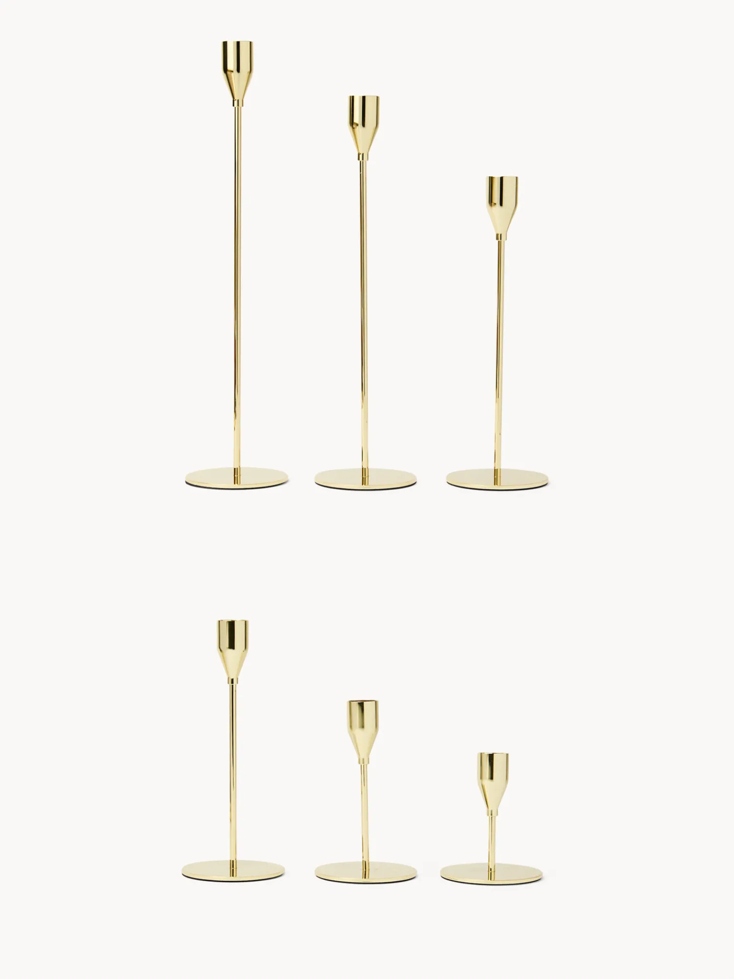 coincasa Set 6 candelieri dorati