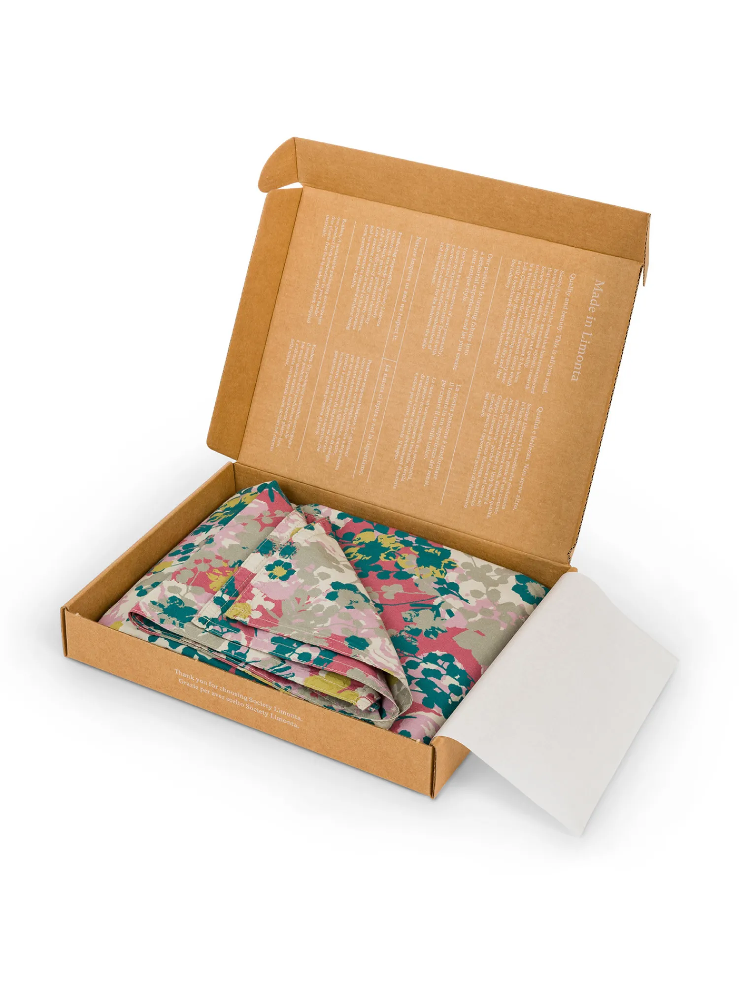 society limonta Set 2 federe percalle di cotone stampato Special Capsule SOCIETY Made in Italy per Coincasa